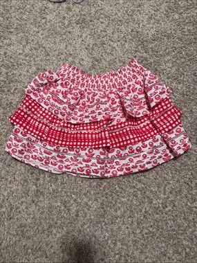 Roller Rabbit Red and White Mini Skirt